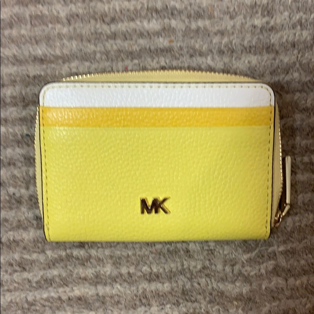 almost new michael kors bright yellow wallet